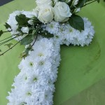 White Funeral Cross